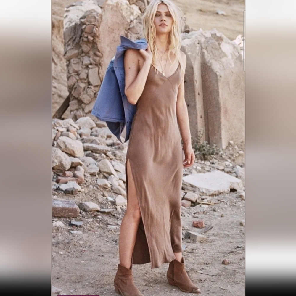 Spell Cabin Love Silk Slip Dress NWT